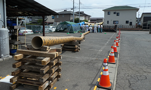 ＦＣＲ伏び管内位置計測装置の取扱いと誤差検証研修の写真です